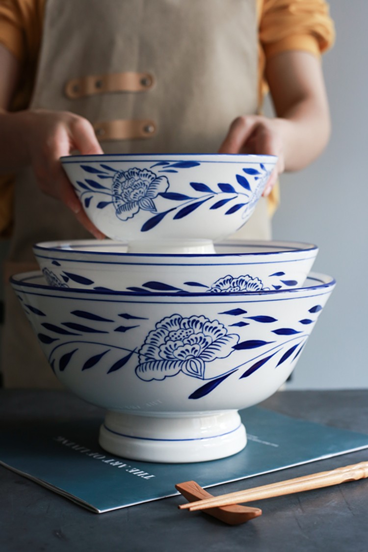 陕西大老碗陕西面碗 大号汤面碗9寸莲花大碗 老式油泼面碗商用陶瓷网