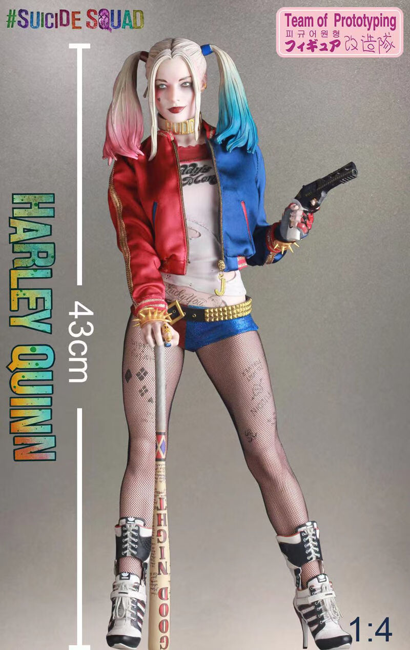 自哥谭市杀小队12寸小丑小丑女哈利奎因静态模型摆件 no3小丑女(衣服