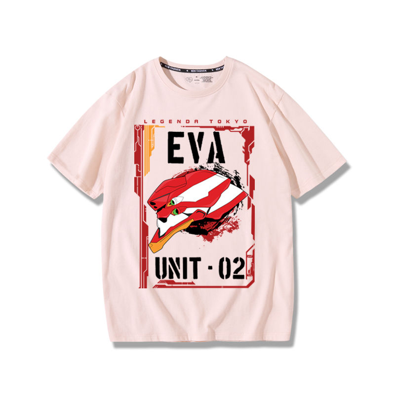 舒裟evat恤初号机零号机二号机动漫周边联名复古新世纪福音战士短袖男