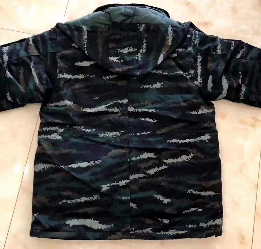 妾希 迷彩大衣冬季虎斑迷彩大衣男冬季防寒保暖加厚防水棉袄军迷彩