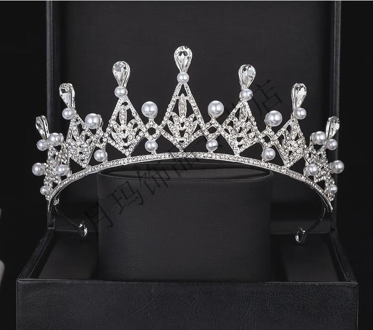 黑色皇冠女十八岁成人礼头饰新娘拍照生日礼物18岁成年王冠帽bg01雅黑