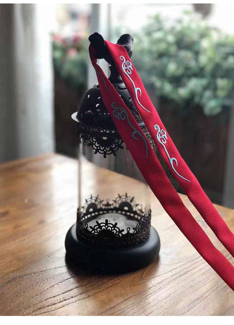 古风动漫魔道祖师发带发饰cos蓝湛蓝忘机含光刺绣云纹抹额魏无羡 云纹