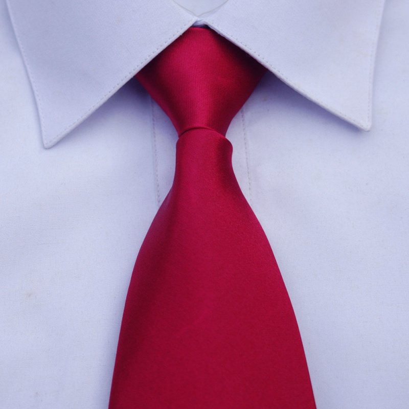 方便拉链懒人一拉得男士商务正装黑大红酒红色毕业大合唱领带酒红色