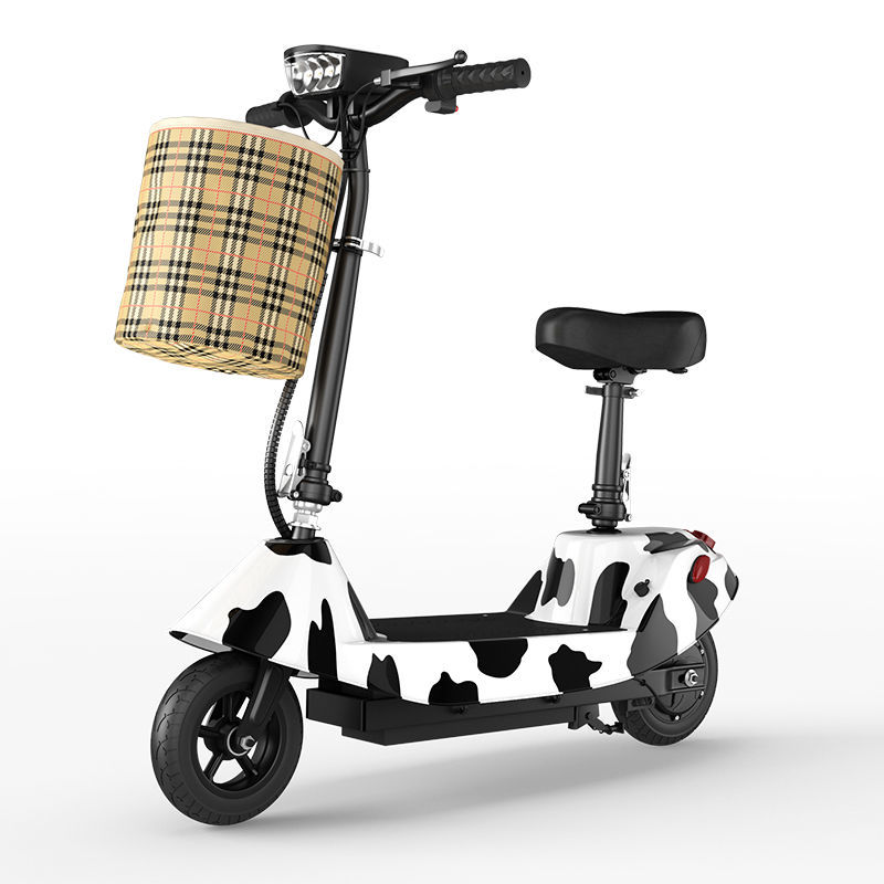 车学生单人电动车轻便式同款可折叠小海豚滑板车自行车代步代驾锂电