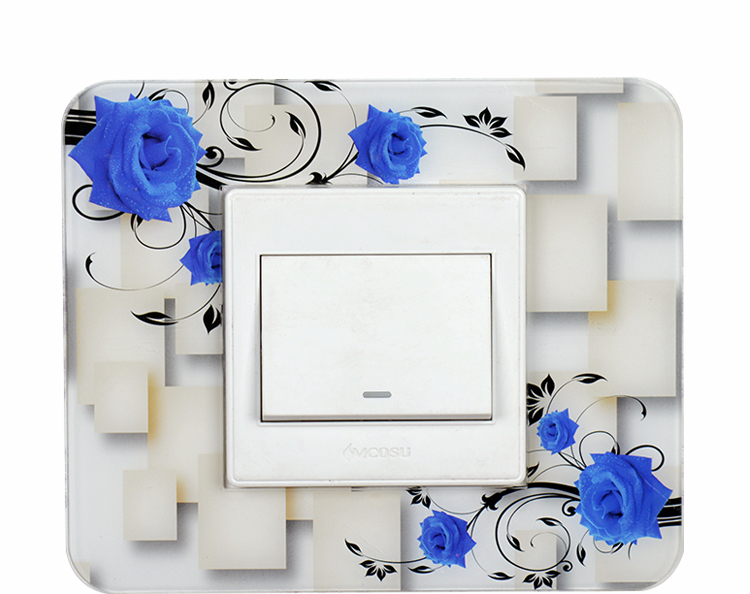 现代简约客厅墙贴免洗插座贴防尘保护套 亚一抹香