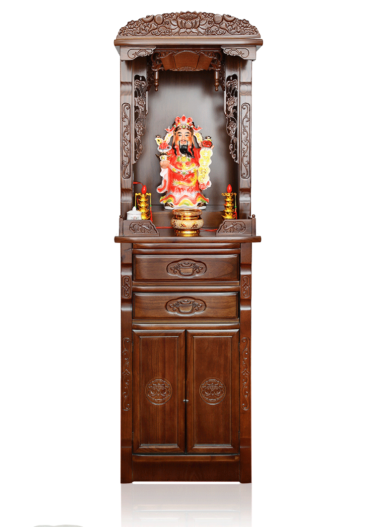 佛台佛柜实木家用简易客厅神台立柜佛像供奉柜祖先神位柜财神佛龛 宽