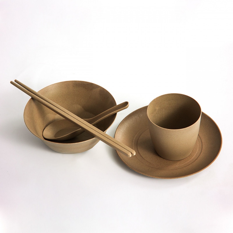 精选好货一次性套装加厚盒 一次性稻壳降解餐具饭盒耐高温独立包装