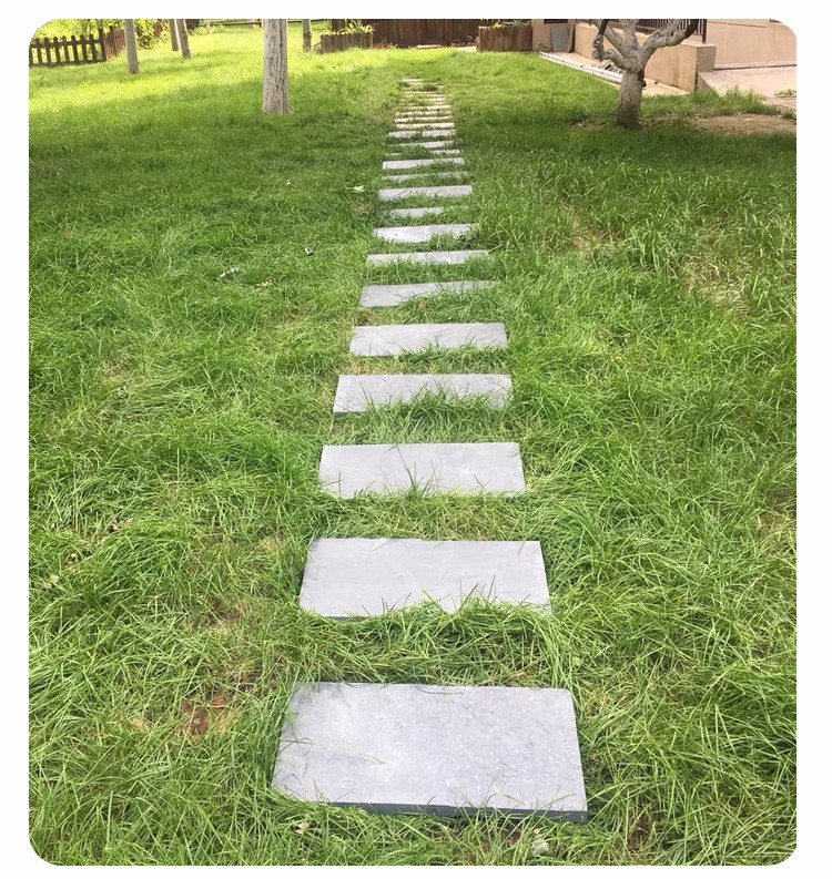 海楚 青石板铺路脚踏草坪园林花园户外防滑踏步石天然石材庭院地砖仿