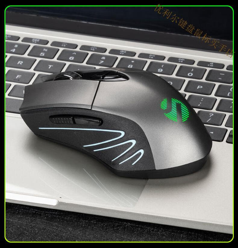 雷蛇(razer) 毒蝰迷你版mini有线电竞游戏鼠标笔记本电脑rgb灯 灰色蓝