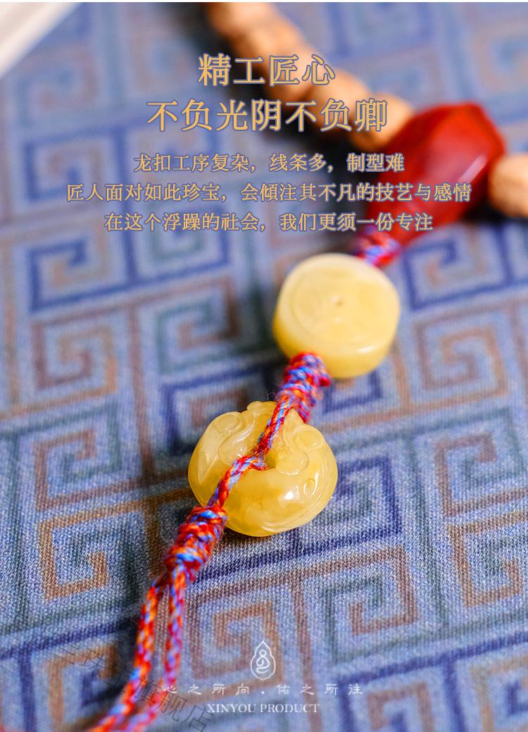 隔片文玩柏百香籽手串金刚星月菩提配饰 仿古龙扣·直径17mm【图片