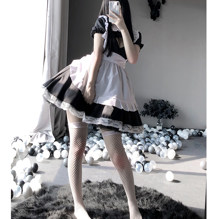 女仆装cos洛丽塔可爱女仆制服性感私房写真猫咪女佣女装lolita裙黑色