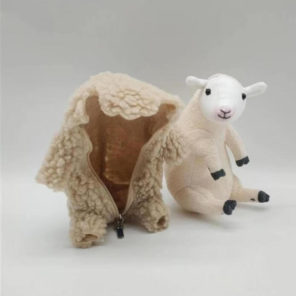 可以的小羊剃毛小羊了个羊玩偶日系毛绒玩具六甲山牧场绵羊玩偶可爱