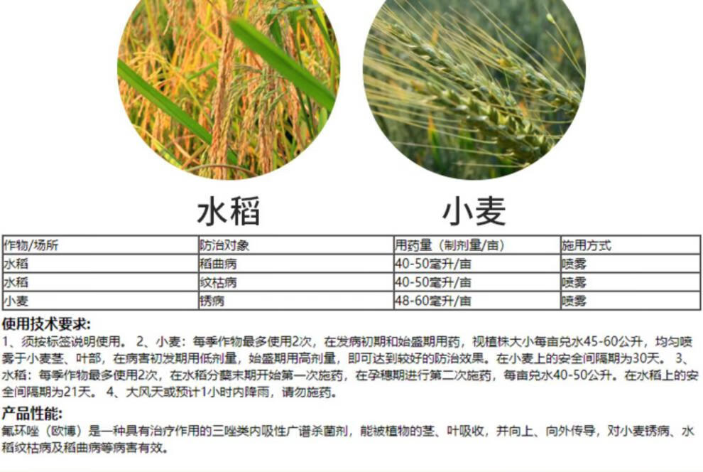 巴斯夫欧博氟环唑太子参花椒水稻纹枯病大葱锈病进口农药杀菌剂30ml