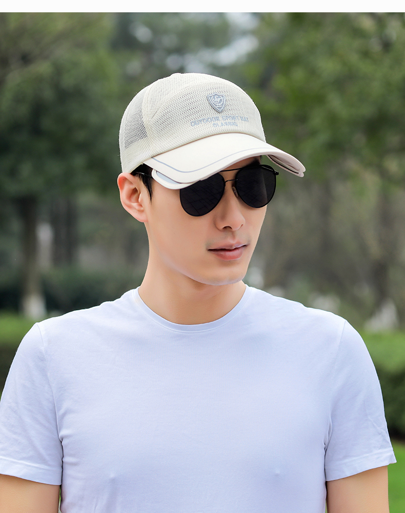 支持国货李宁钓鱼帽子男夏季防晒薄款遮阳帽棒球帽男士遮脸透气大