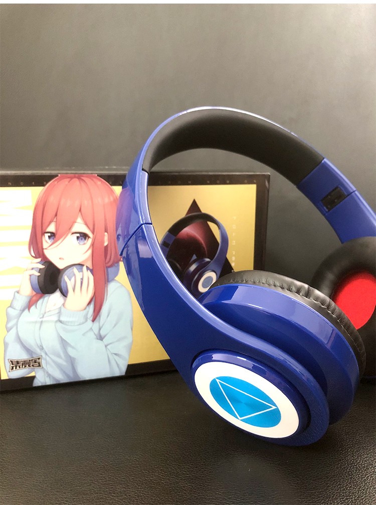 澜郜三玖同款耳机 五等分的花嫁周边cos中野三玖同款铁三角无线蓝牙