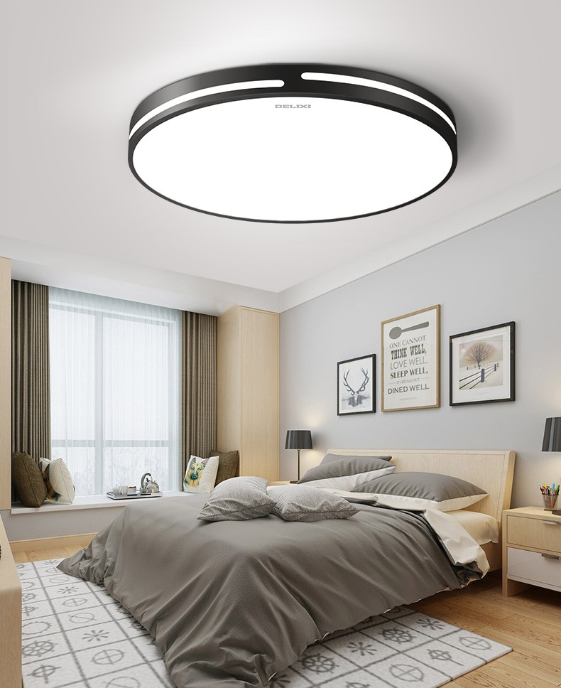 德力西(delixi)吸顶灯卧室灯现代家用灯饰灯具客厅灯雅白色灯具全屋