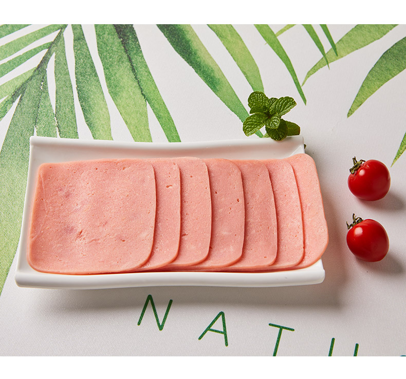 汉堡火腿火腿片2000g方火腿肠手抓饼夹汉堡早餐三明治午餐肉切片