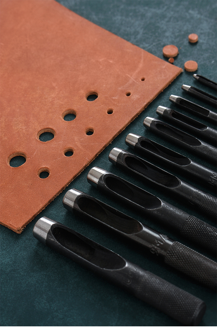 黑色德冲 德式皮带打孔圆冲手工diy皮革布料打孔器 腰带开孔冲子 1mm