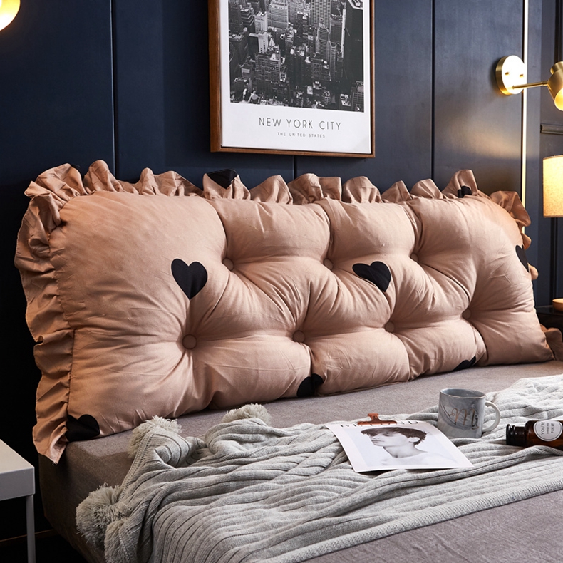 欣红霖ins风床头靠垫床背靠大靠背软包床上靠枕公主少女卧室欧式可