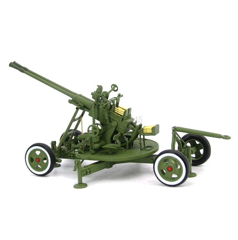 高射炮模型1:18合金65式37双管高炮双三七仿真静态火炮军事模型 青