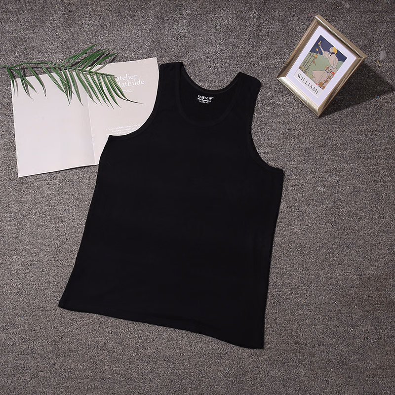 Men's Vest Fitness Elastic Vest Thickened Threaded Vest American Sweat Absorbing Sports Pulled Vest, White 3XL_viptrois.com