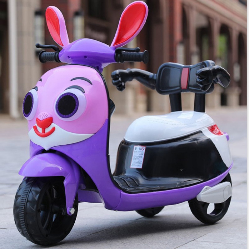朱迪兔儿童电动摩托车三轮车可充电男女宝宝电瓶摩托车