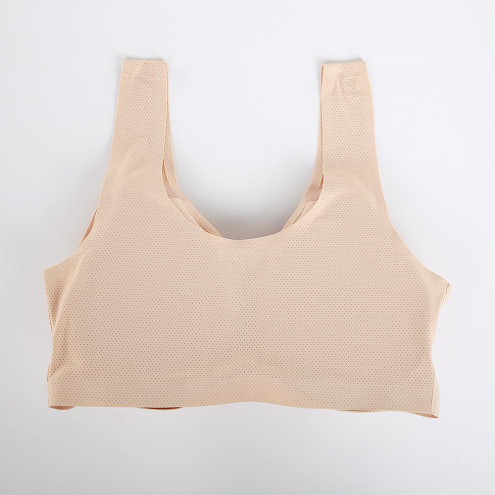 ae罩杯水滴形假乳房配内衣套装cd变装硅胶义乳背心内衣假胸情趣黑色