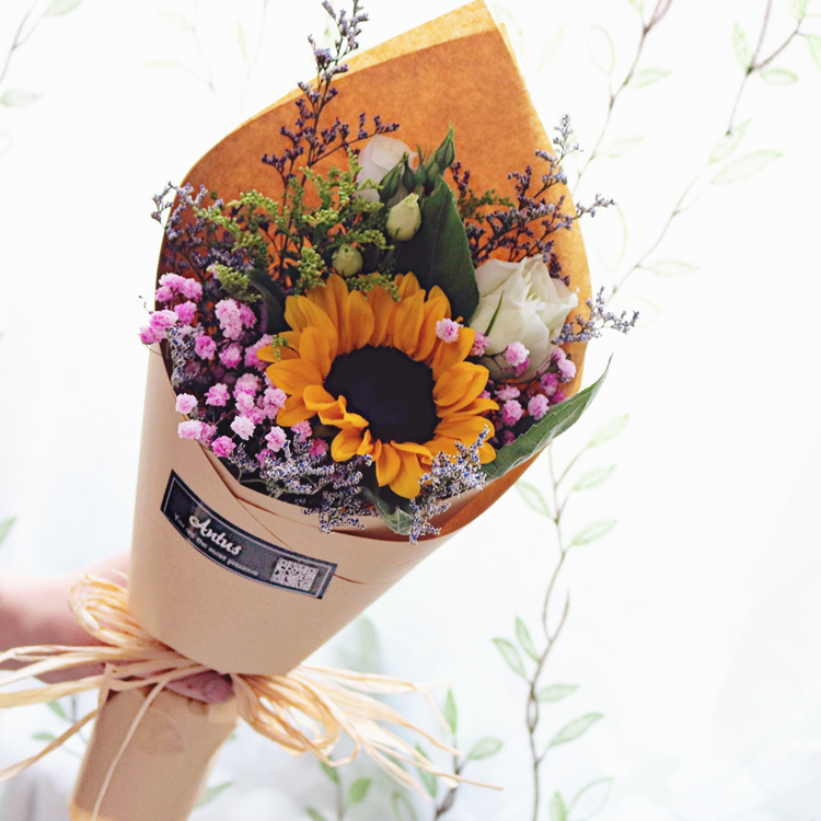 教师节鲜花速递同城送花向日葵花束济南花店单支款客户朋友长辈520