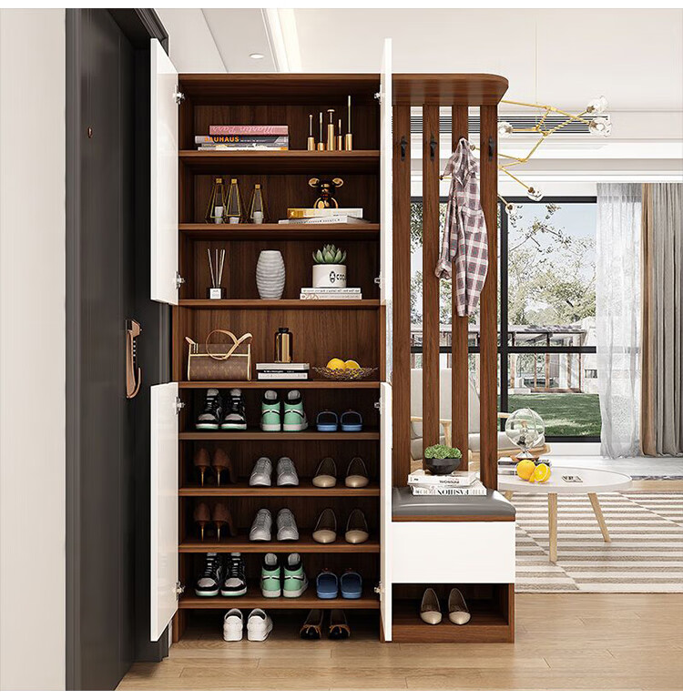 客厅隔断柜鞋柜换鞋凳一体玄关柜进门入户家用门口现代简约门厅柜 长