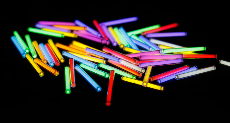 氚管瑞士氚气管自发光氚气灯指尖陀螺edc荧光管氚棒diy夜光 白色 2*