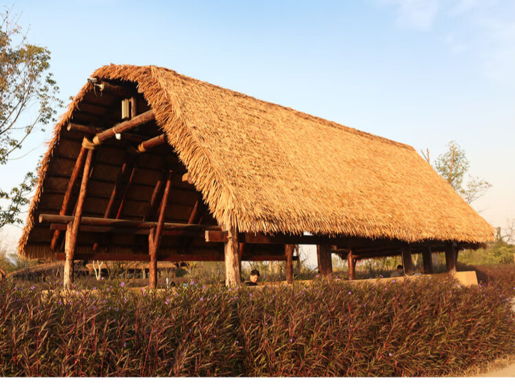 仿真茅草瓦假稻草人造塑料毛草户外屋顶装饰农家乐特色茅草房假茅草瓦