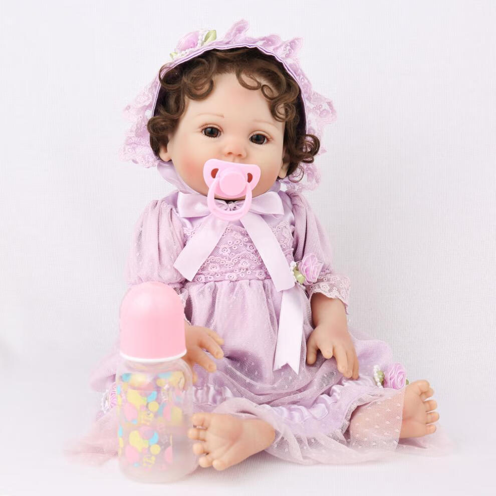 仿真婴儿娃娃50cm早教可爱玩具公仔可入水洗澡洋陪伴宝宝天智星白色