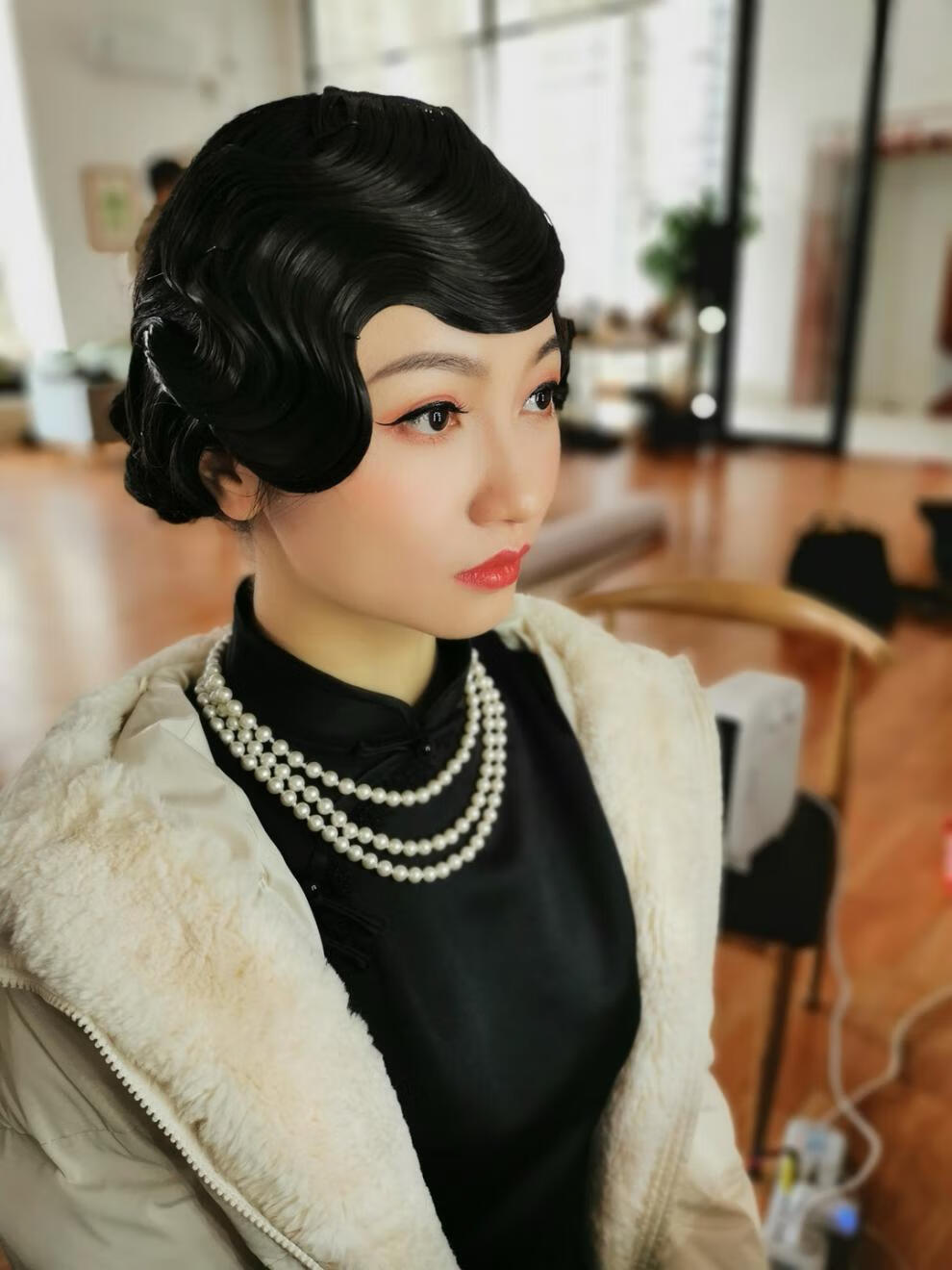 巧珑珠 配旗袍珍珠项链双层长款女衣服装饰品小香风宫廷毛衣链子复古