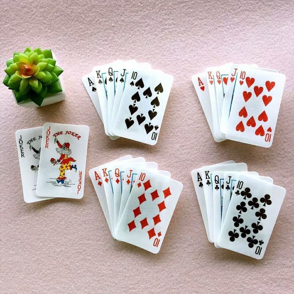 烘焙材料【25张】可食用糯米纸扑克可以吃蛋糕装饰品 55张扑克牌(甜味