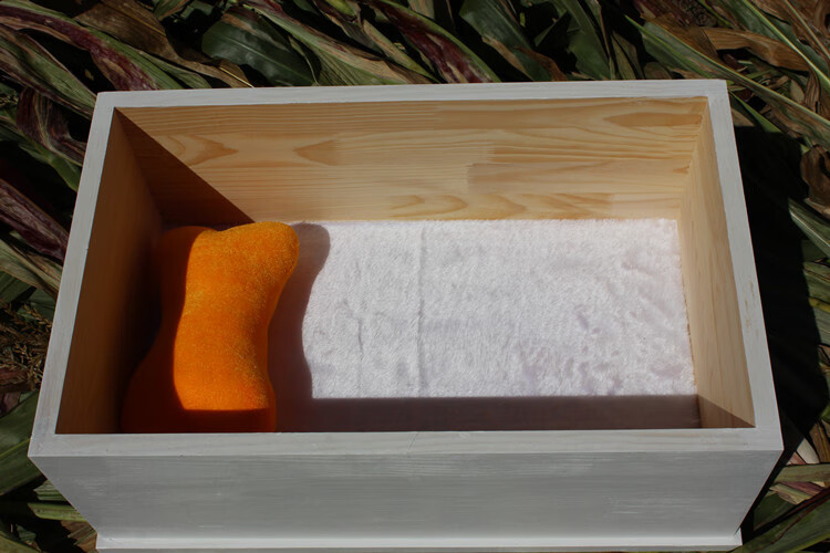 手工白色宠物棺材猫咪棺材狗狗棺材宠灵盒宠物殡葬用品刻字刻画内部