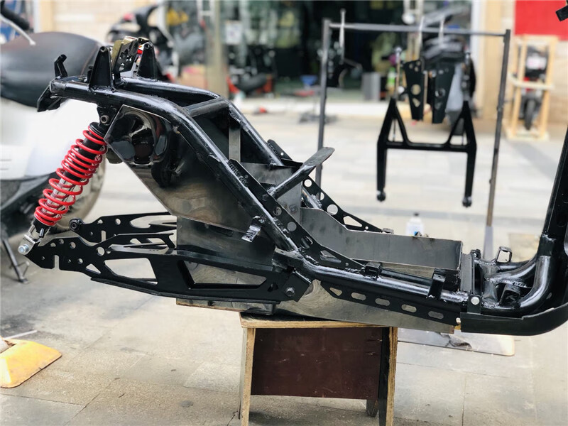 小龟手工平叉电动车一字改装后电摩三阳鬼火三代目龟五赛道后 不锈钢