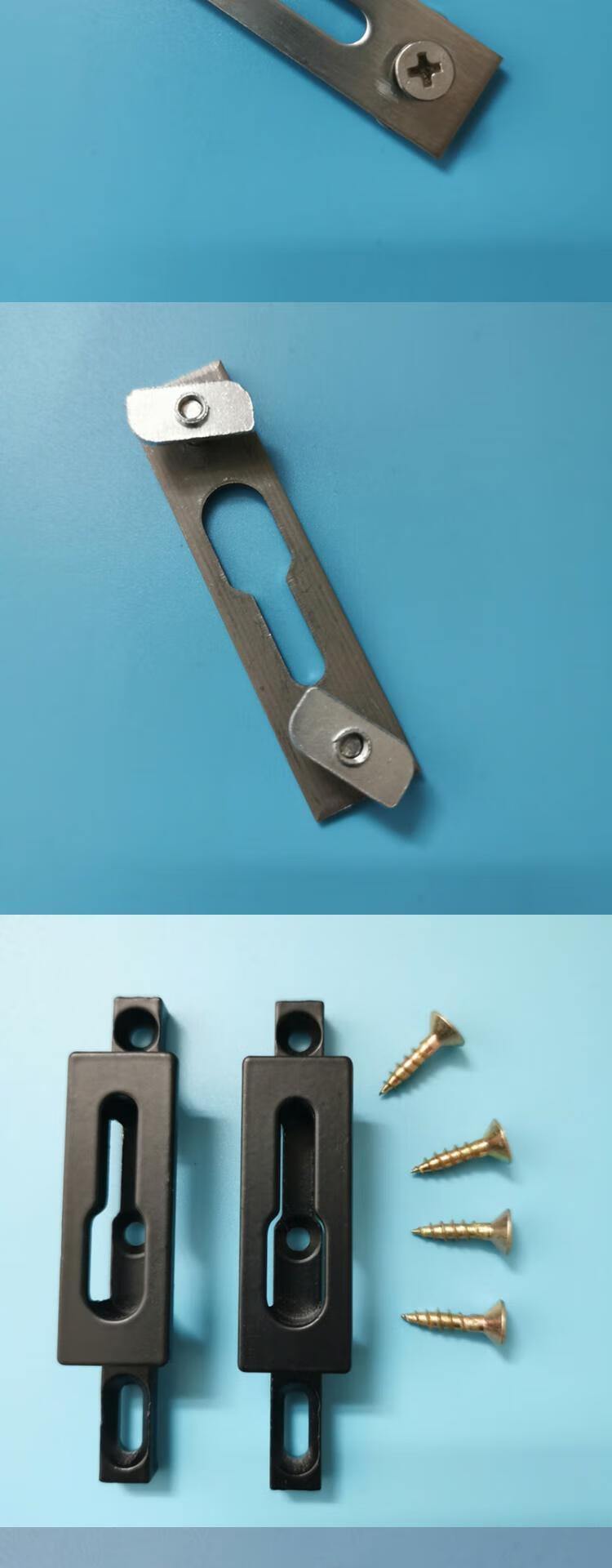 推拉门移门锁扣座玻璃门窗钩锁座卡扣搭窗户配件304不锈钢锁片座