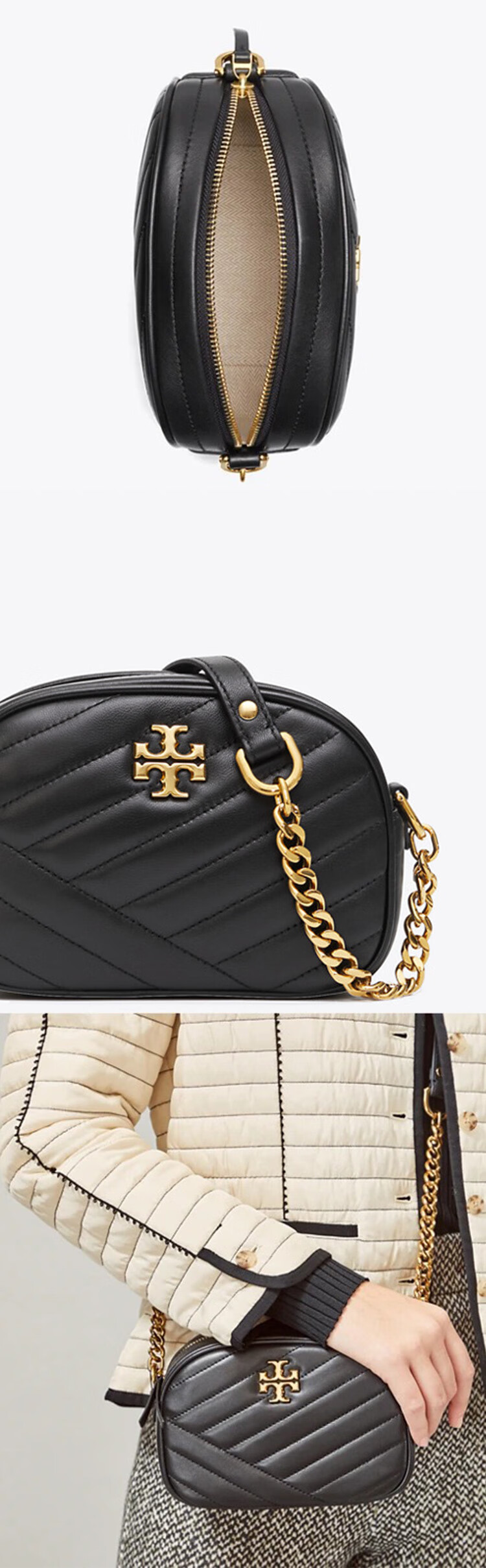 【中检鉴定】tory burch托里伯奇tb女包女士相机包女斜挎包小香风菱格
