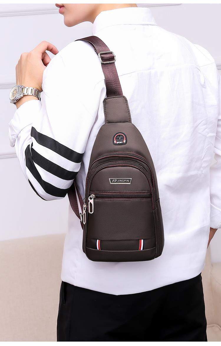 胸包男士单肩斜挎包防水牛津布胸前潮牌运动休闲小跨包背包男包包加固