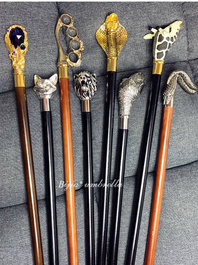 英伦绅士手杖bijia绅士手杖文明棍拐杖霸气英伦动物手柄权杖创意礼品