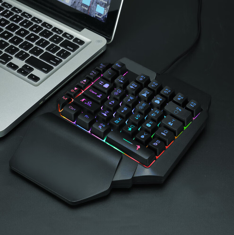 漫纳致(mannazhi) 同款电脑有线单手游戏吃鸡键盘外设pubg吃鸡神器lol