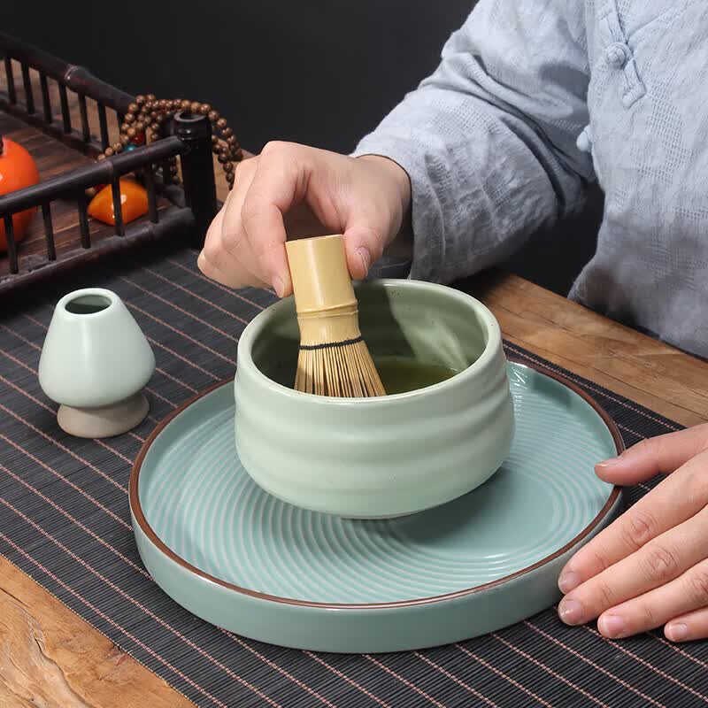 Chino Tea Whisk Matcha Brush Tea Whisking Tea Set, Song Dynasty Japanese Baking Stirring brush Bamboo Tea Whisk Standing Matcha Bowl 80 sets [For matcha Latte Milk tea] [Tea whisking accessories, Comfortable tea Experience] thumbnail 5
