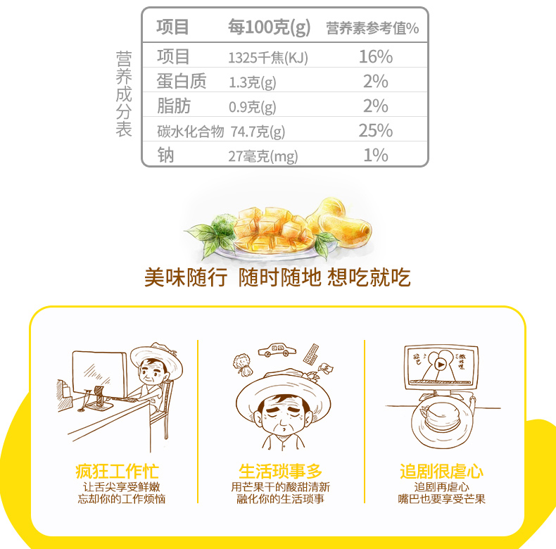 海南特产金煌芒果干116g袋装水果干片类酸甜零食小吃休闲金煌芒果干