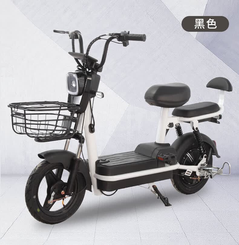 小米1号大型电动车男女士电瓶车小型两轮电动自行车必在 快乐蓝豪华版