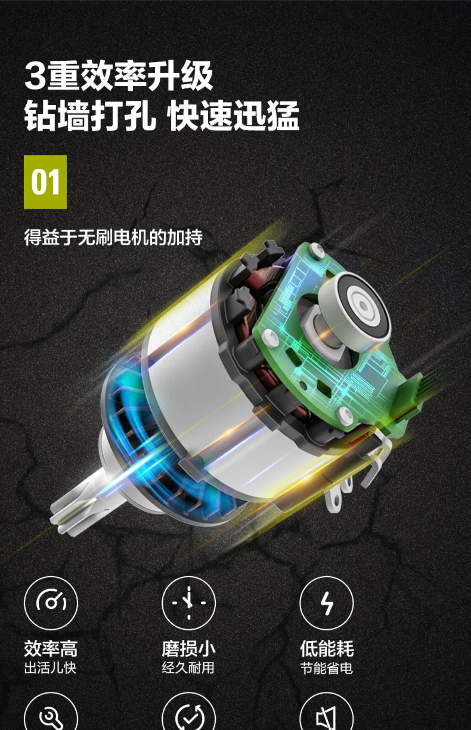 威克士冲击钻wu388无刷锂电锤大功率充电式工业级wu386电动工具 wu388