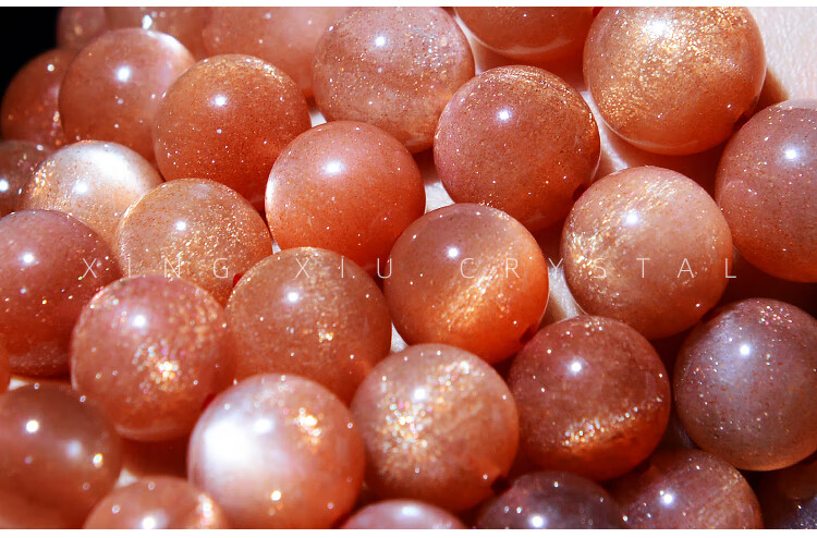 星宿家天然收藏级太阳石手链男女款猫眼日光石橙月光长石手串饰品 乳