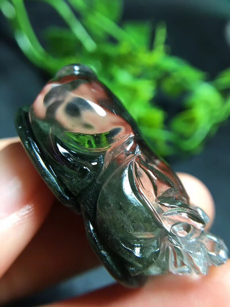 水晶玛瑙 项链/吊坠 理我(liwo) 绿幽灵貔貅吊坠大师雕刻老矿天然巴西