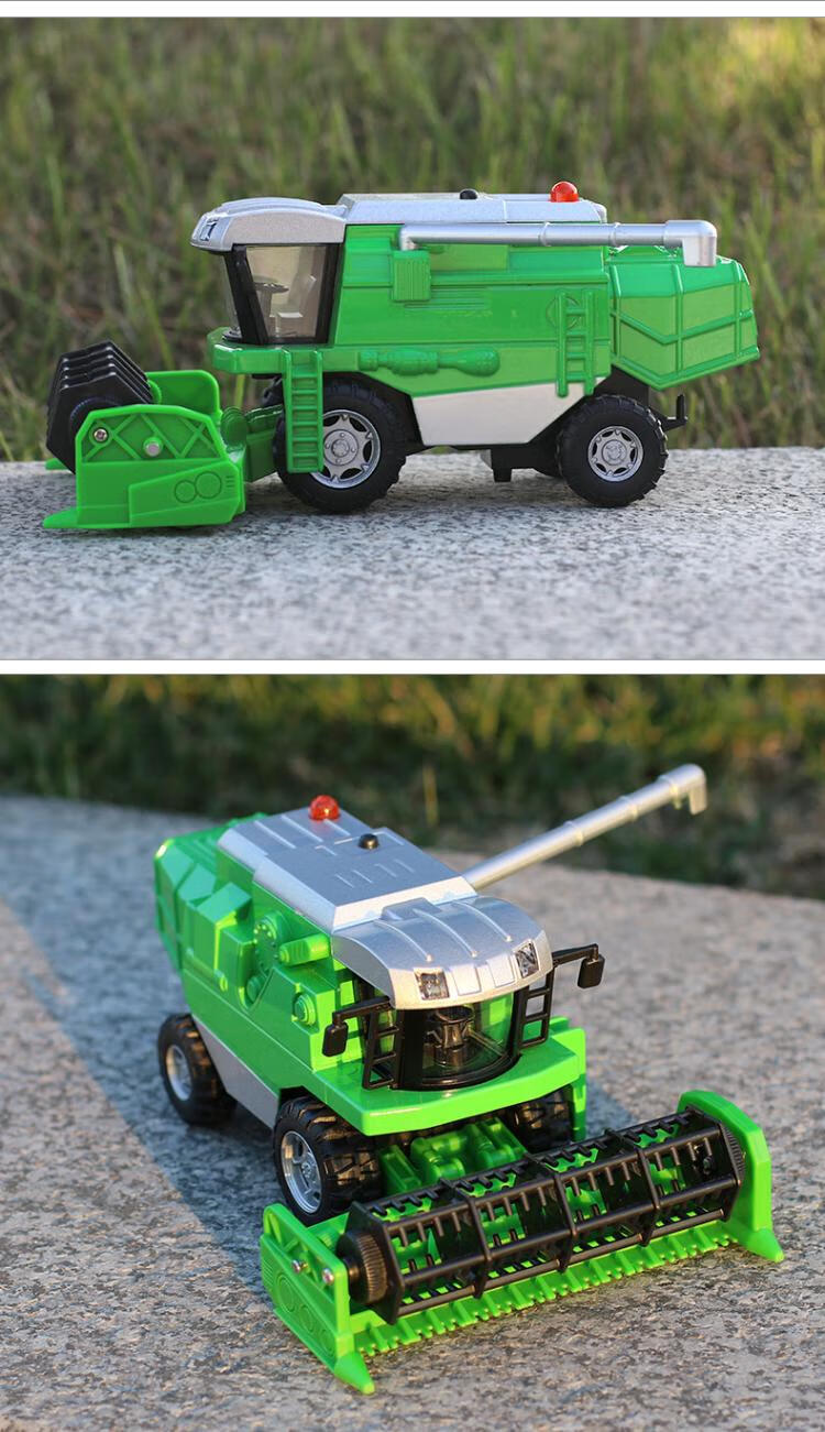 收割机玩具合金小麦联合收割机模型农用农场拖拉机仿z真儿童金属玩具