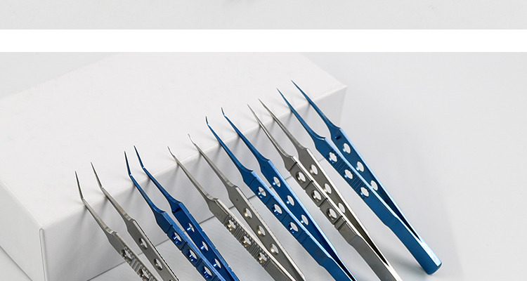 眼科显微镊子11cm双眼皮美容整形工具手术器械平台有齿脂肪镊带钩