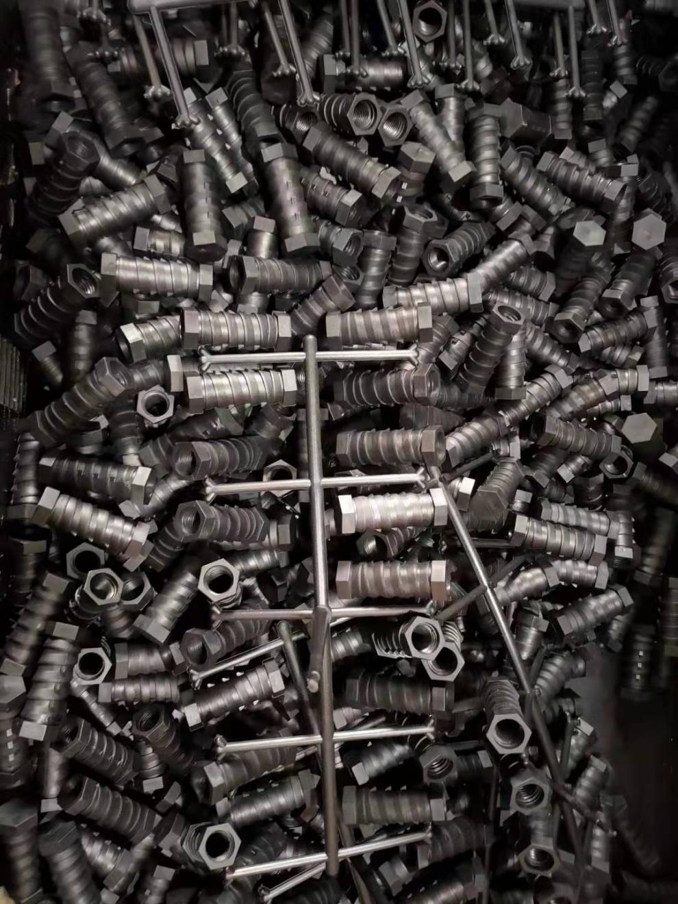 铝模一次性k板螺母螺栓塑料螺帽建筑工地预埋套筒配16螺杆细丝 8公分